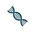 Model of human DNA, double helix vector illustration. Genetic en