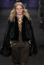 Model Julia Nobis walks the runway at the Anna Sui fashion show during MBFW Fall 2015
