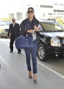 Model Kimora Lee Simmons at LAX airport. Royalty Free Stock Photo