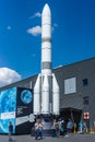 Model of launch vehicle Ariane 6 (A64). Royalty Free Stock Photo