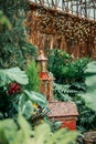 Model lighthouse in a holiday train display