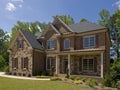 Model Luxury Home Exterior side view porch Royalty Free Stock Photo