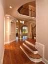 Model Luxury Home Interior Hallway with stairs Royalty Free Stock Photo