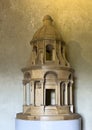Model of the a marble tabernacle in a church in the town of Fara in Sabina on display in the Fortress of Vignola.