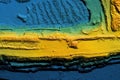 Digital topographic elevation model of a excavation site with steep walls