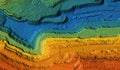 Digital topographic elevation model for GIS of a excavation with steep walls