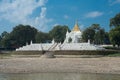 Model of Mingun Pahtodawgyi or mingun pagoda is an incomplete monument stupa in Mingun,mandalay,myanmar Royalty Free Stock Photo