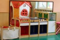 Model of a miniature kitchen for children to play in the classro