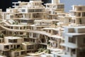 model of a modern city. Concept of real estate development.