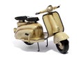 Model of Motorized Scooter on White Background