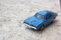 Model of old blue car Royalty Free Stock Photo