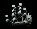 Model of old military ship Royalty Free Stock Photo