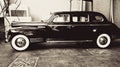 A model of an old Soviet retro black car Royalty Free Stock Photo