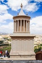 A model of the palace of King Herod in the ruins of Herodium Herodion Fortress of Herod the Great, Judaean Desert near to Jerusa Royalty Free Stock Photo