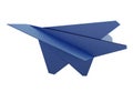 Model paper airplane on white background. 3d rendering Royalty Free Stock Photo