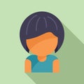 Model person hair icon flat vector. Comb avatar