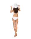 Model posing in white bikini Royalty Free Stock Photo