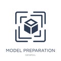model preparation icon. Trendy flat vector model preparation icon on white background from General collection Royalty Free Stock Photo