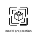 model preparation icon. Trendy modern flat linear vector model p Royalty Free Stock Photo