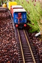 Model railroad train driving