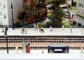 Model of a railway platform at the National Show Museum `Grand Model Russia`.