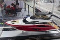 Model of a red luxury yacht
