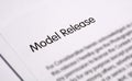 Model release document Royalty Free Stock Photo