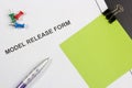 Model Release Form Royalty Free Stock Photo