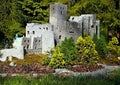 Model of the ruins of Strechun castle in MiniSlovakia Park in Liptovsky Jan.