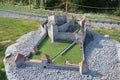 Model with Rupea Fortress, Brasov county, Transylvania, Romania.