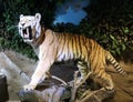 Model of a saber-toothed tiger.