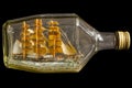 Model ship in bottle Royalty Free Stock Photo