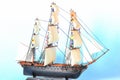 Model ship with sails Royalty Free Stock Photo