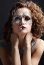 Model with skew bodyart