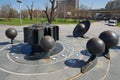 Model of Solar system on Cosmonauts alley in Moscow, Russia