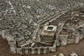 Model of the southern part of the old city with a water reservoi Royalty Free Stock Photo