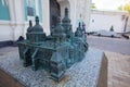 Model of St. Michael's Golden-Domed Monastery in Kyiv, Ukraine for blind people to see the monument