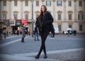MILAN, Italy: 20 February 2020: Fashion blogger street style outfit during Milano fashion week