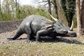 Model Styracosaurus in Outdoor Theme Park Royalty Free Stock Photo