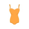 Model swimsuit icon flat isolated vector