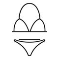 Model swimsuit icon, outline style