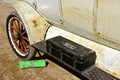 Model T block with a tool box on running board