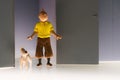 Model of Tintin and Snowy in `The Shooting Star`