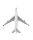Model of a toy plastic airplane on a white background. Royalty Free Stock Photo