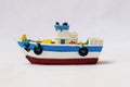 model toy ship isolated on white background. Royalty Free Stock Photo