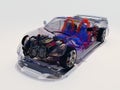 Model transparent cars