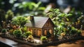 Model village created with generative AI technology