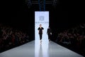 Model walk runway for BORODULIN`S catwalk at Fall-Winter 2017-2018 at Mercedes-Benz Fashion Week Russia.