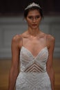 A model walks the runway at the Alon Livne White 2017 Bridal Collection