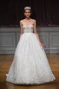 A model walks the runway at the Alon Livne White 2017 Bridal Collection